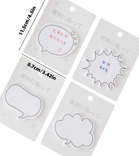 Speech bubble sticky notes random
