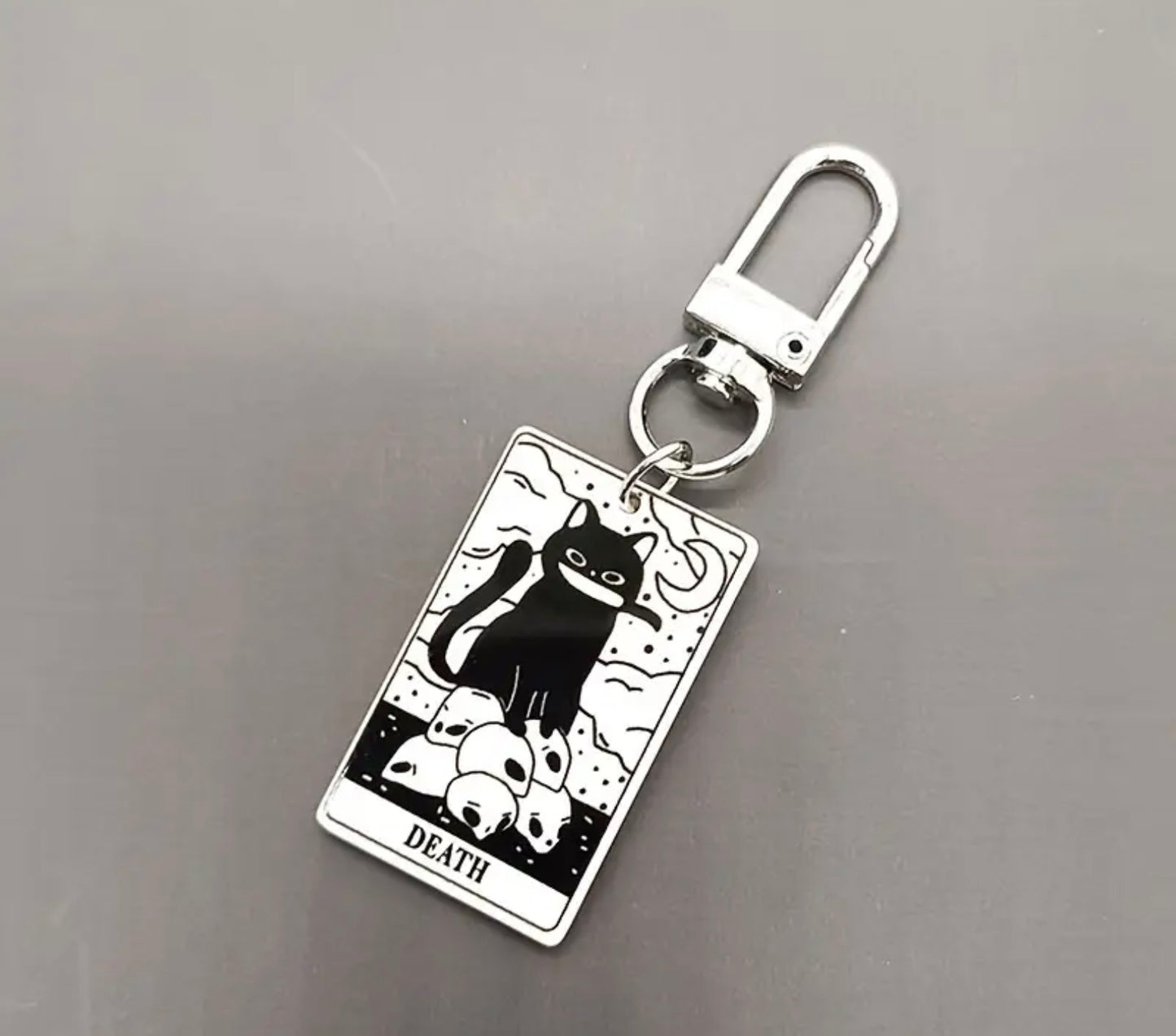 Kitty Death Tarot Keychain