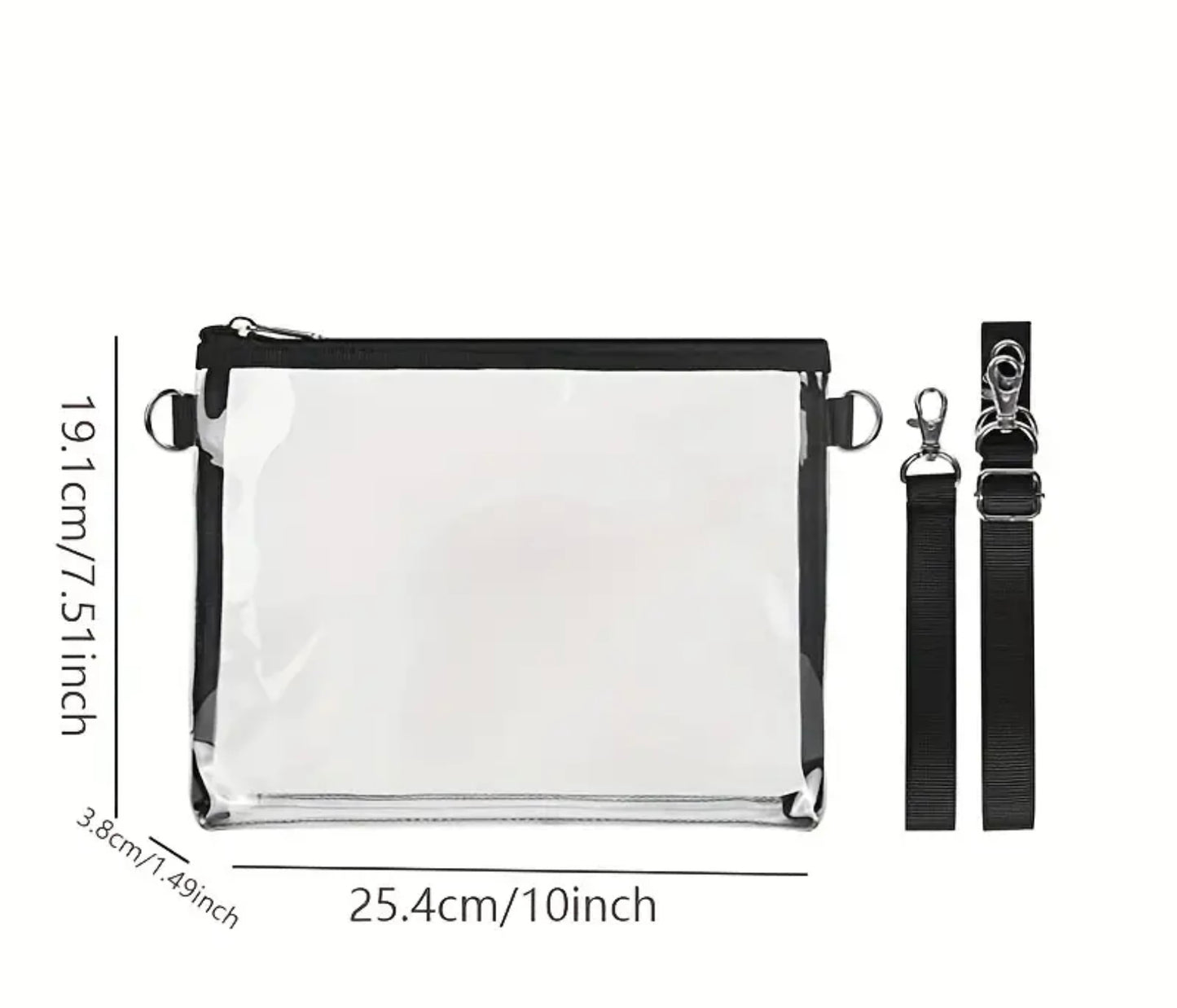 Transparent shoulder bag