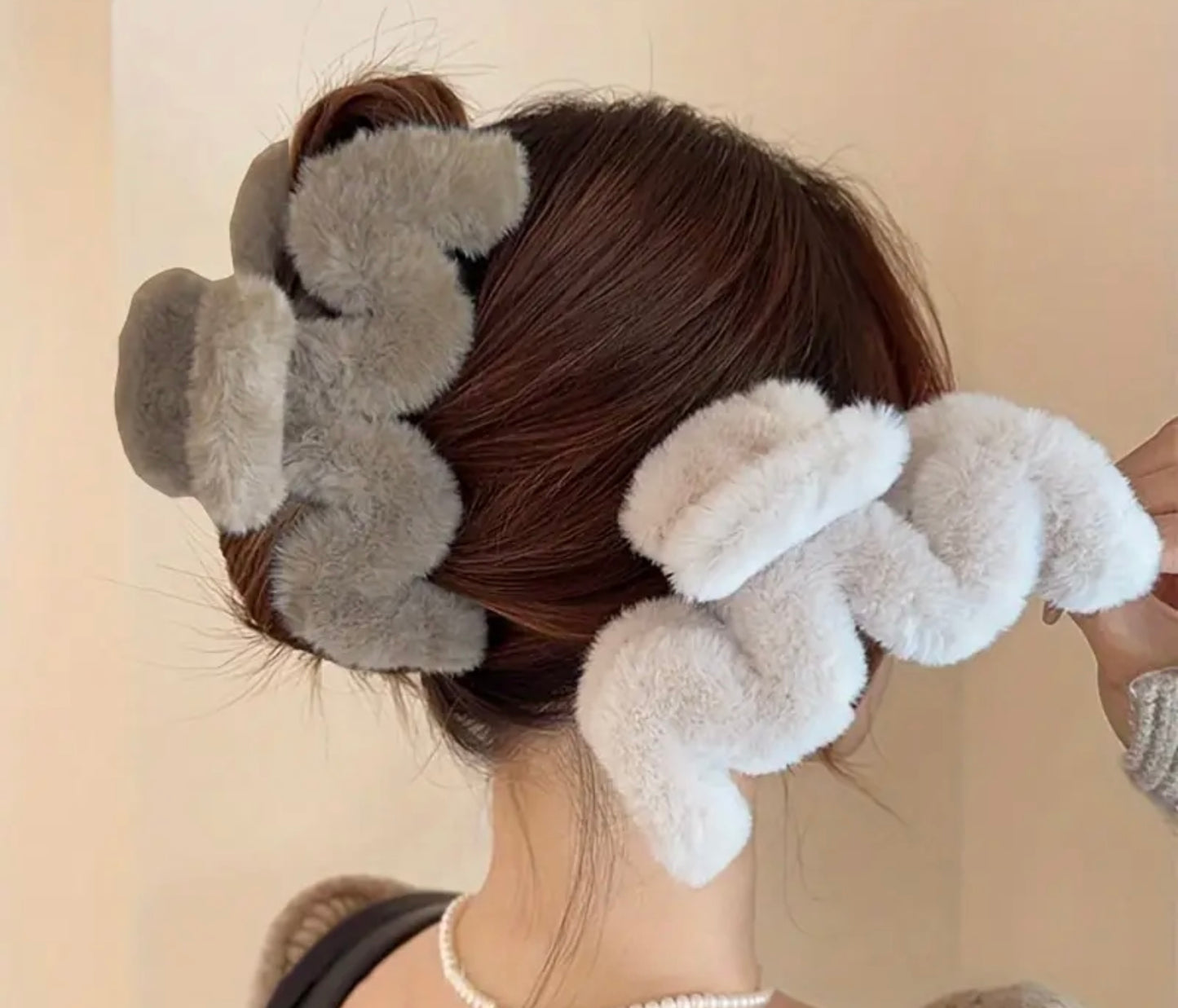 Oversized Plush Claw Clip