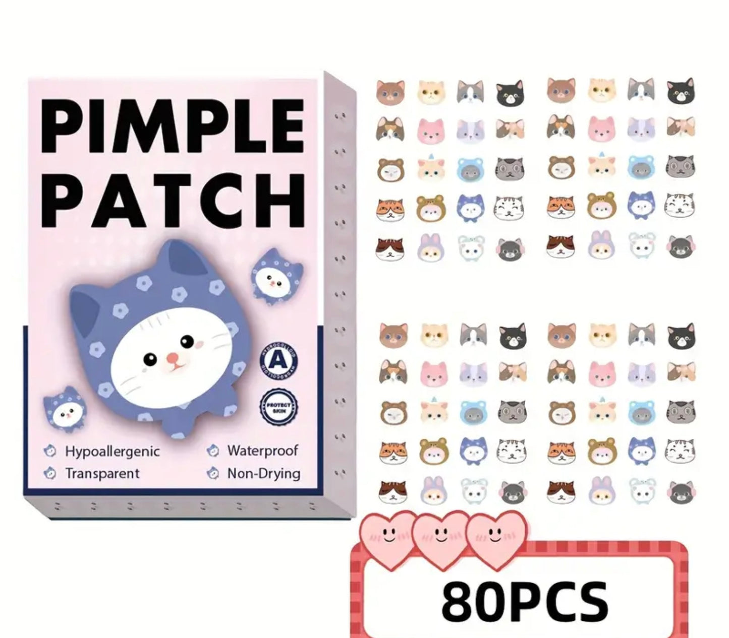 Cartoon Cat Pimple Patches