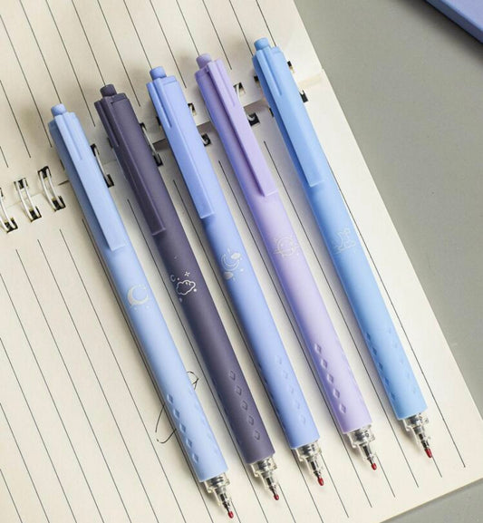 Moon Blue Gel Pens 5PC
