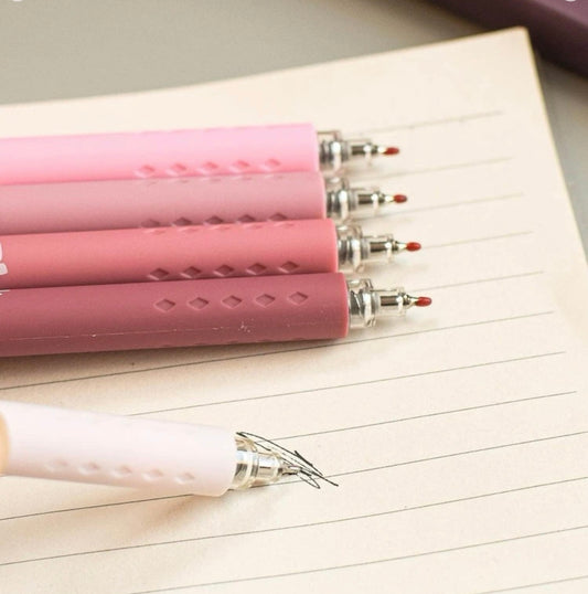 Pink Floral Gel Pens 5PC