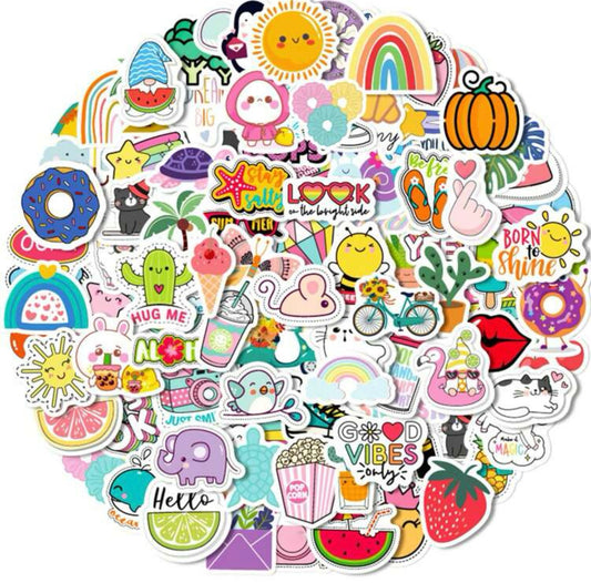 Colourful Fun Stickers 100pc