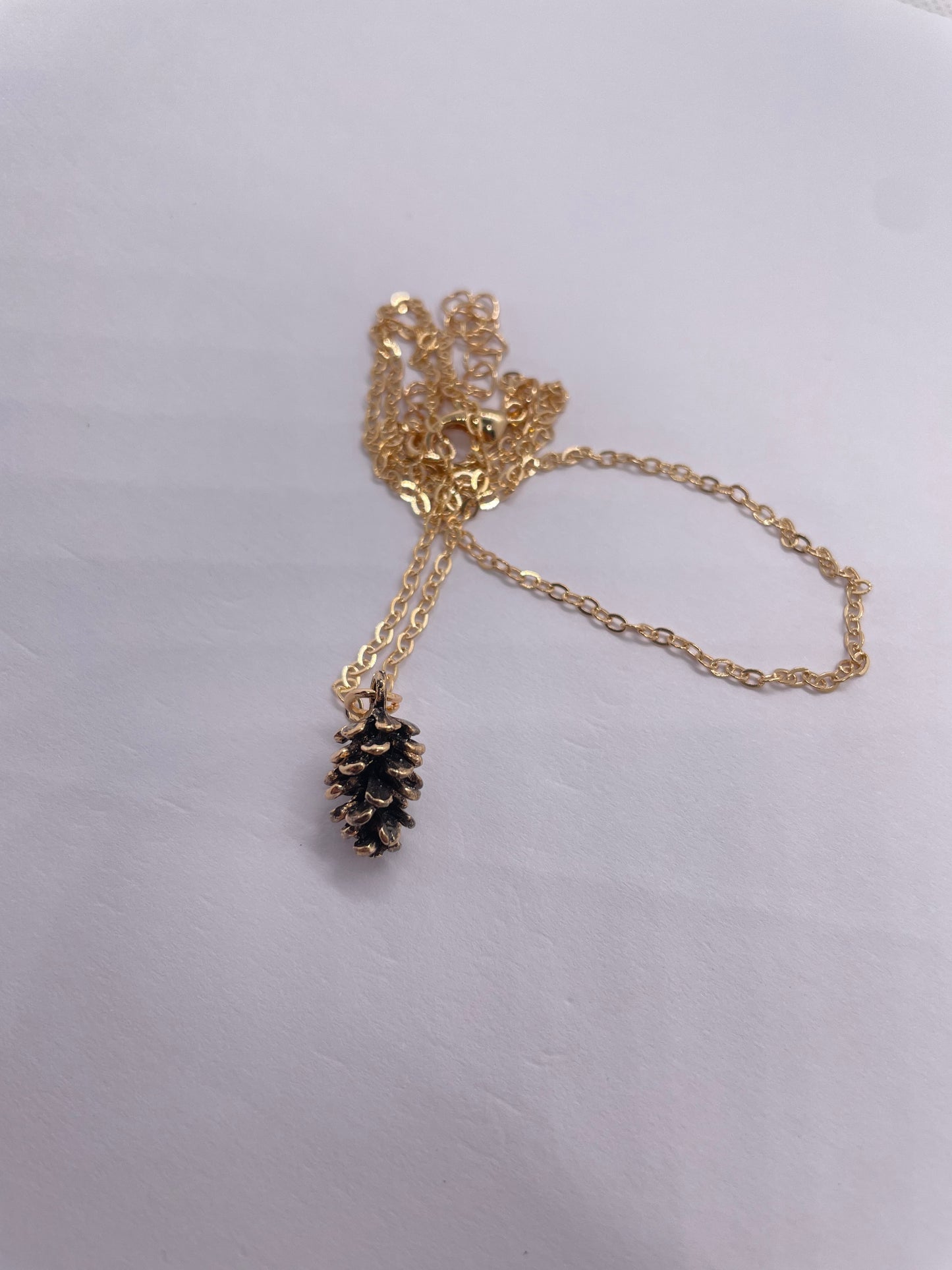 Pine Cone Necklace - Ancient Bronze